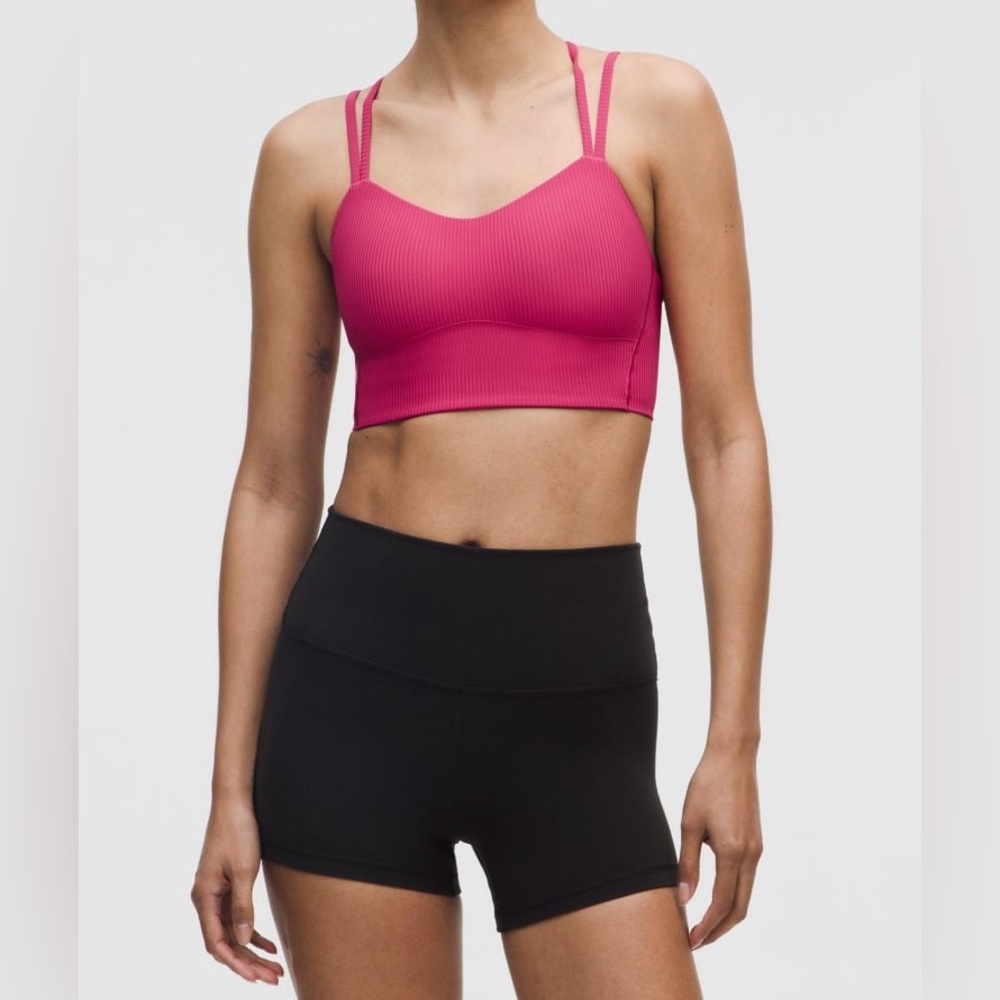 Lululemon like a cloud ribbed longline bra, light support b/c cup